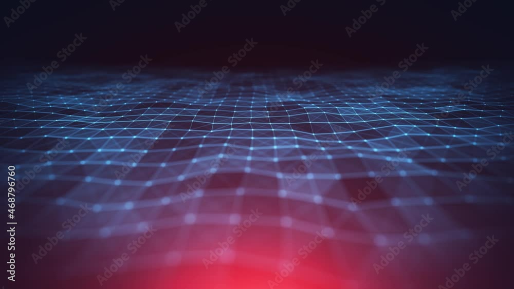 Abstract Digital Data Plexus Technology Background Loop/ 4k animation ...