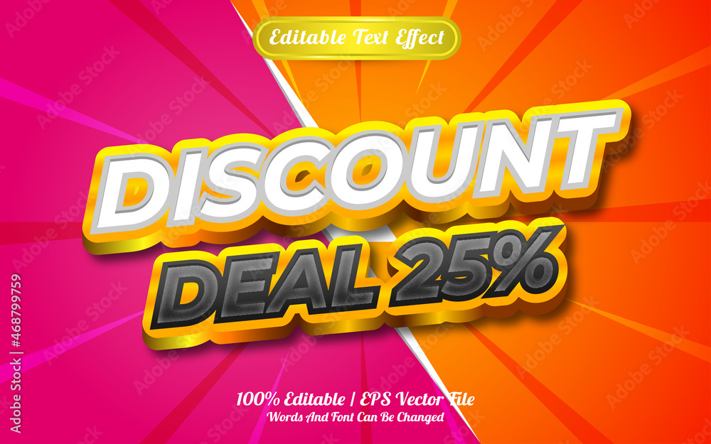 Discount deal text effect