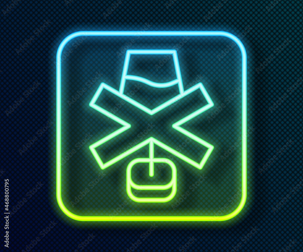Glowing neon line No alcohol icon isolated on black background. Prohibiting alcohol beverages. Forbidden symbol with beer bottle glass. Vector Glowing neon line No alcohol icon isolated on black background. Prohibiting alcohol beverages. Forbidden symbol with beer bottle glass. Vector