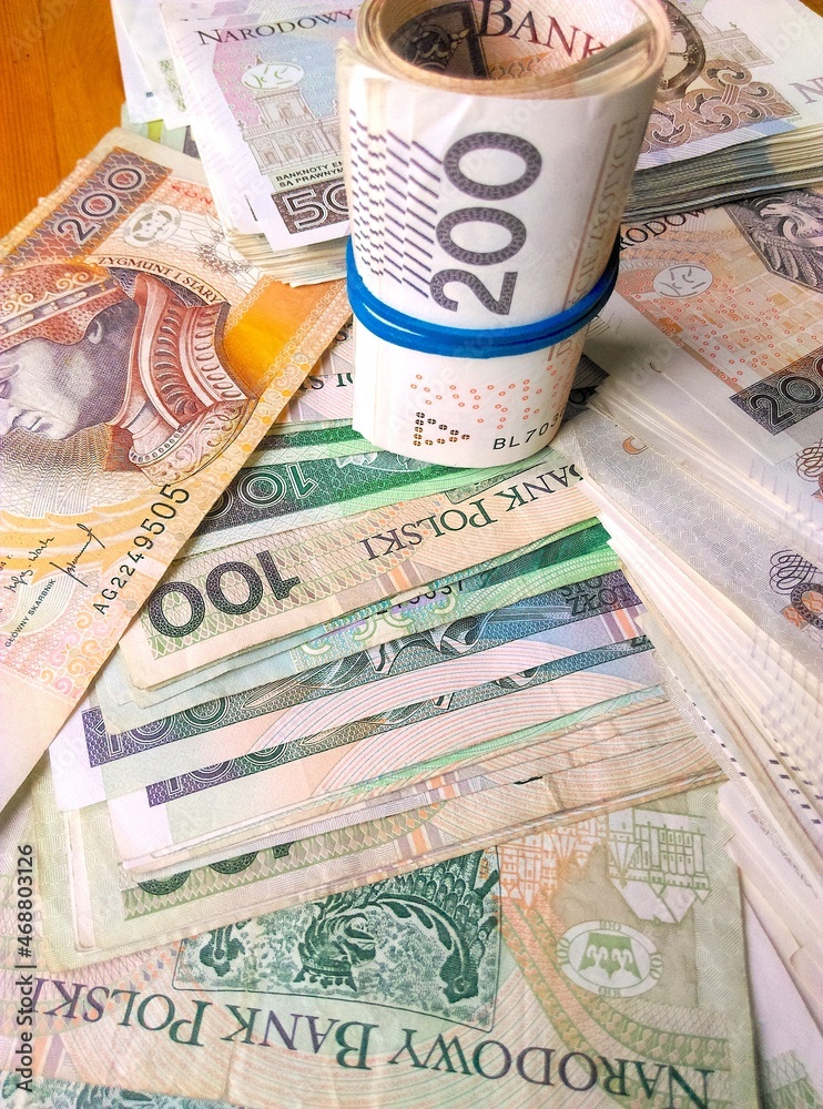 Obraz na płótnie NARODOWY BANK POLSKI 500 ZŁOTYCH GOTÓWKA finanse zysk inflacja w salonie