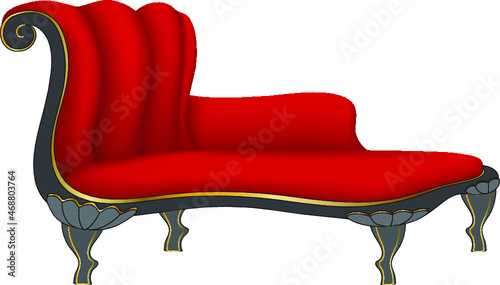 red armchair isolated on white
