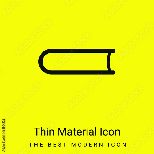 Book Outline From Bottom View minimal bright yellow material icon