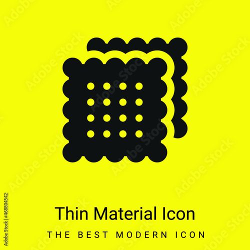 Biscuits minimal bright yellow material icon