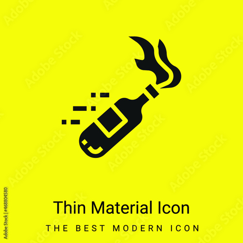 Bottle minimal bright yellow material icon