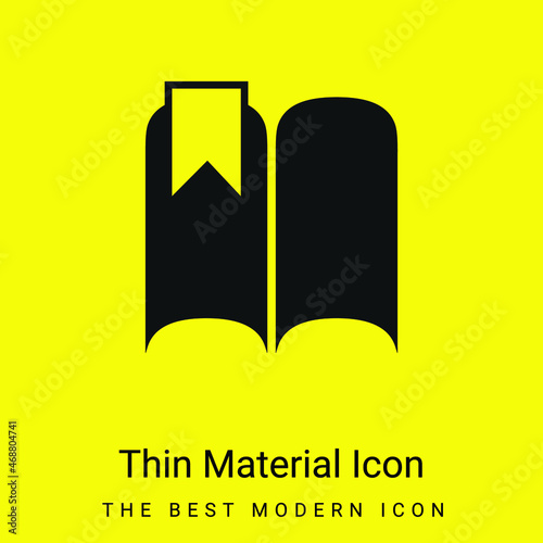 Bookmark On An Opened Book minimal bright yellow material icon