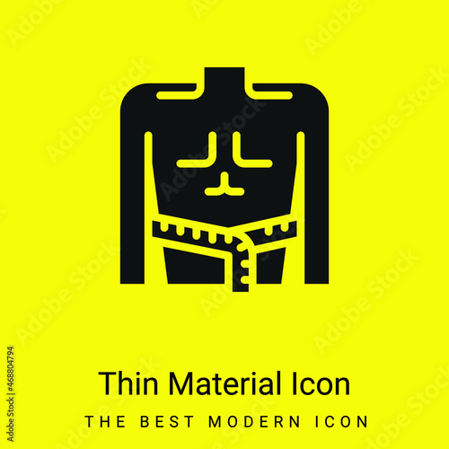 Body Mass minimal bright yellow material icon