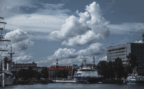 Ship in the port of Gdansk