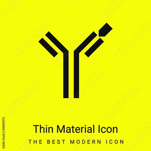 Antibody minimal bright yellow material icon