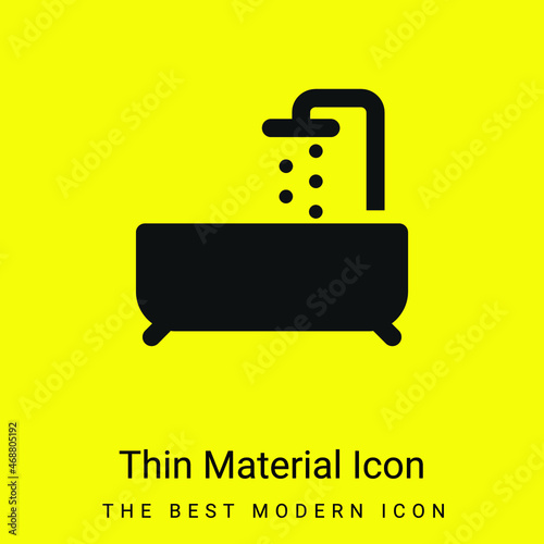 Bathtube minimal bright yellow material icon
