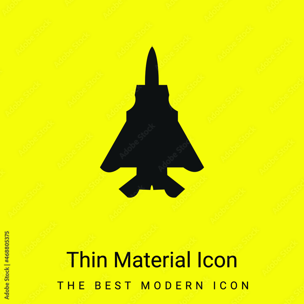Airplane minimal bright yellow material icon Airplane minimal bright yellow material icon