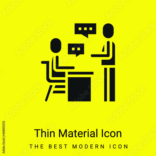 Assigment minimal bright yellow material icon