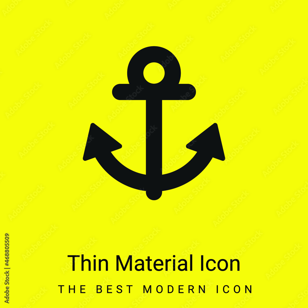 Anchor Navigational Tool minimal bright yellow material icon Anchor Navigational Tool minimal bright yellow material icon
