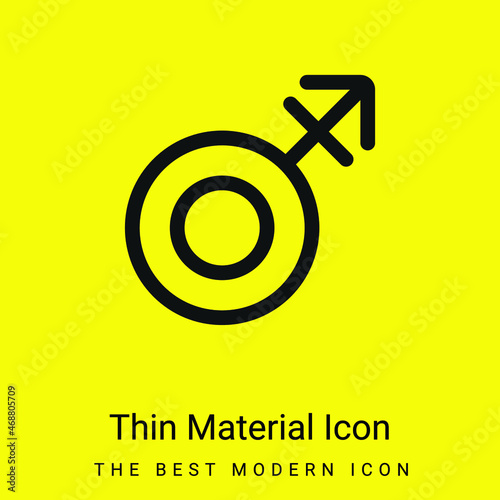 Androgyne minimal bright yellow material icon