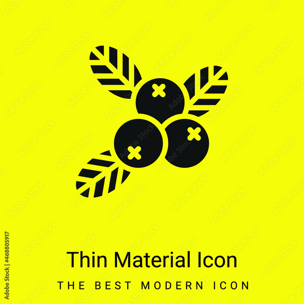 Berries minimal bright yellow material icon Berries minimal bright yellow material icon