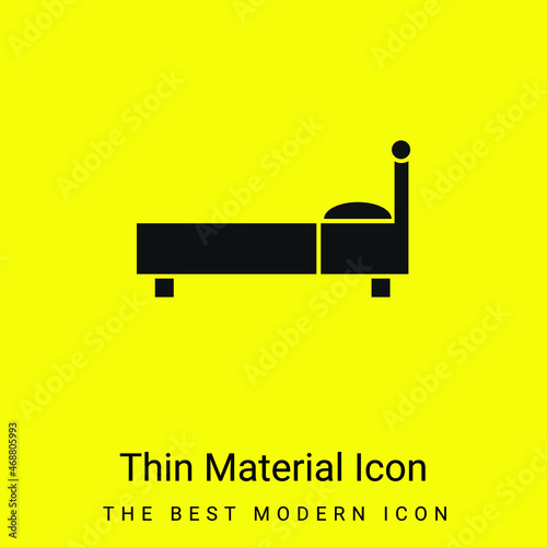 Bed Profile minimal bright yellow material icon