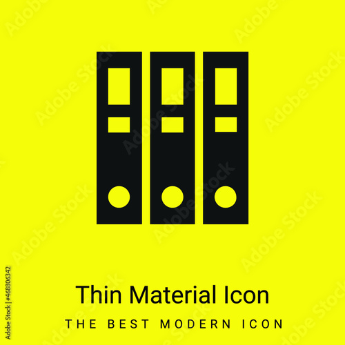 Archive minimal bright yellow material icon
