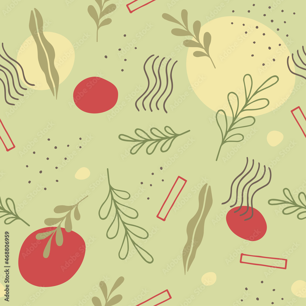 Bright green vector pattern on the theme of food, cuisine and other things. The optimal combination of shapes and colors are suitable for universal use Bright green vector pattern on the theme of food, cuisine and other things. The optimal combination of shapes and colors are suitable for universal use