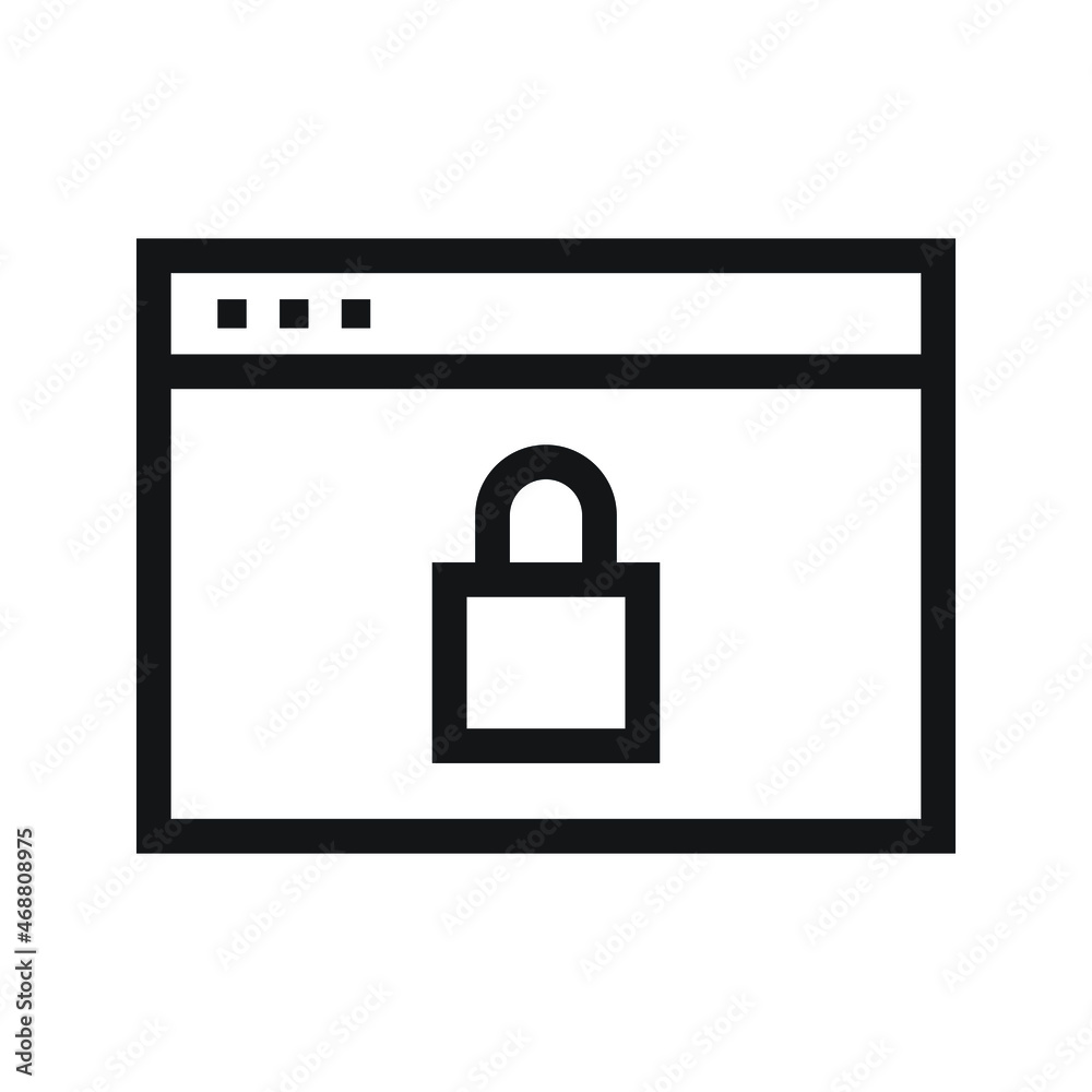 password lock website Icon vector Line for web, presentation, logo, Icon Symbol password lock website Icon vector Line for web, presentation, logo, Icon Symbol