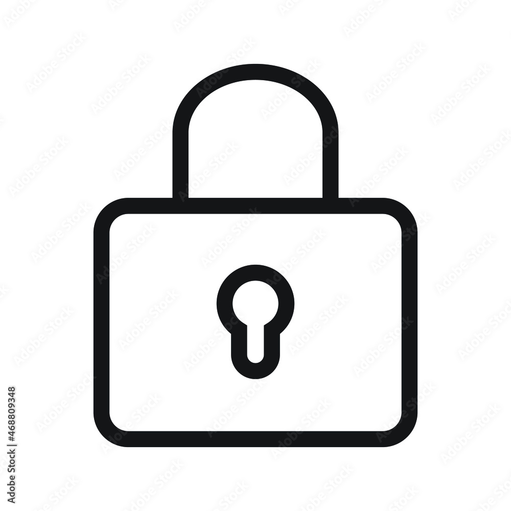 Lock padlock Icon vector Line for web, presentation, logo, Icon Symbol Lock padlock Icon vector Line for web, presentation, logo, Icon Symbol