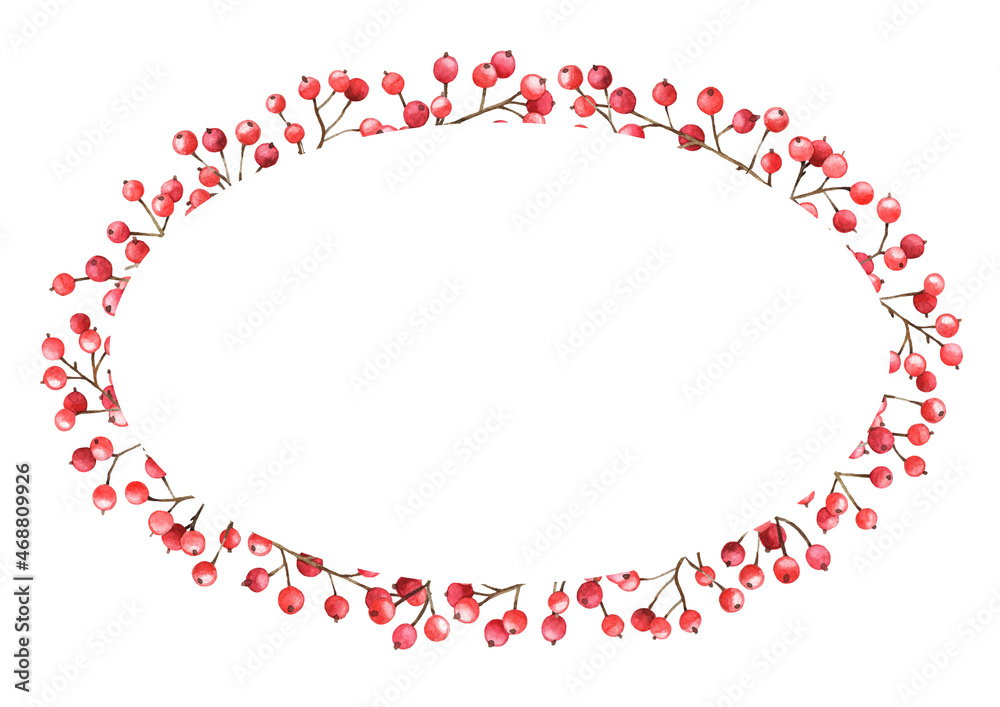 Merry Christmas greeting card. Watercolor Christmas celebration wreath. Merry Christmas greeting card. Watercolor Christmas celebration wreath.
