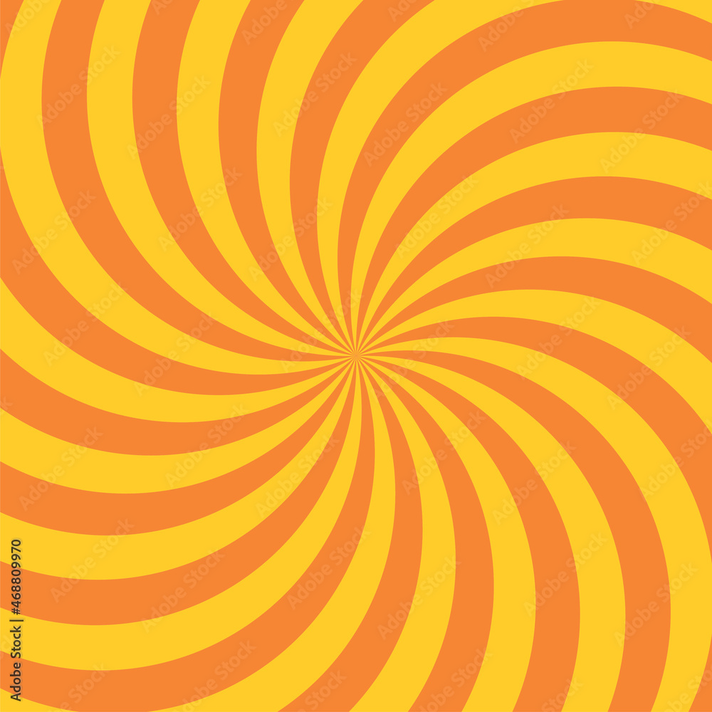 Obraz premium Spiral Radial orange yellow 