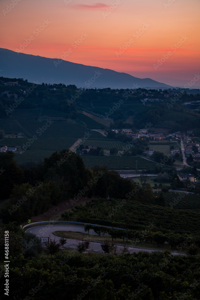 morning colors on the Prosecco hills