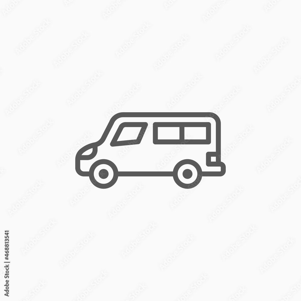 van icon, vehicle vector, transport illustration