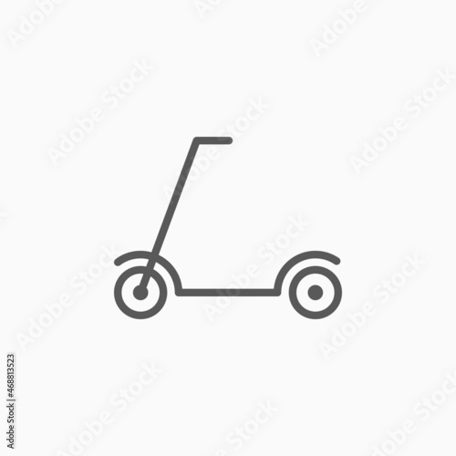 scooter icon, vehicle vector, transport illustration