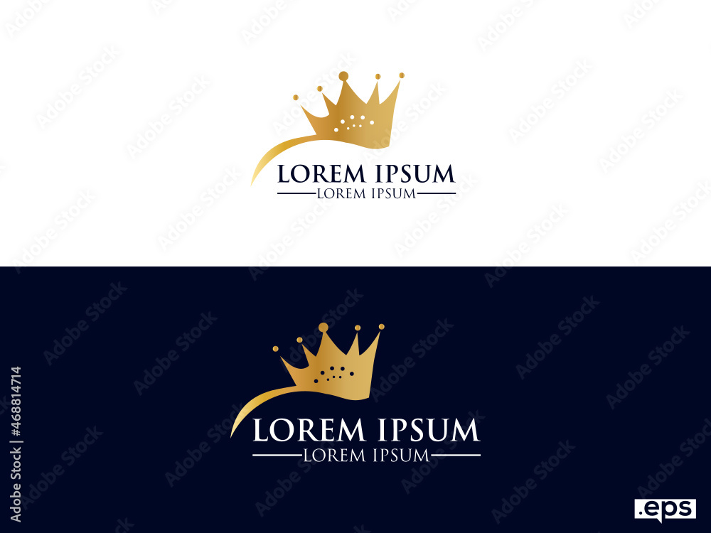 King crown f logo vector image.f Kings logo vector image.svg Stock ...