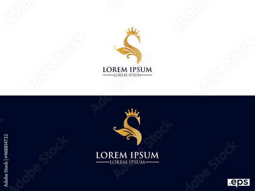 S King crown sport logo icon vector. Crown wing typography.svg