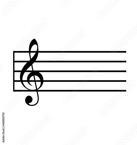 classic treble music stave staff