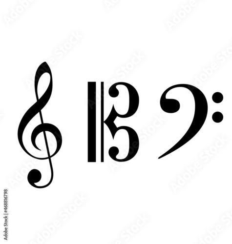 accurate correct classic alto treble bass clefs