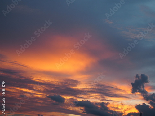 sunset in the sky