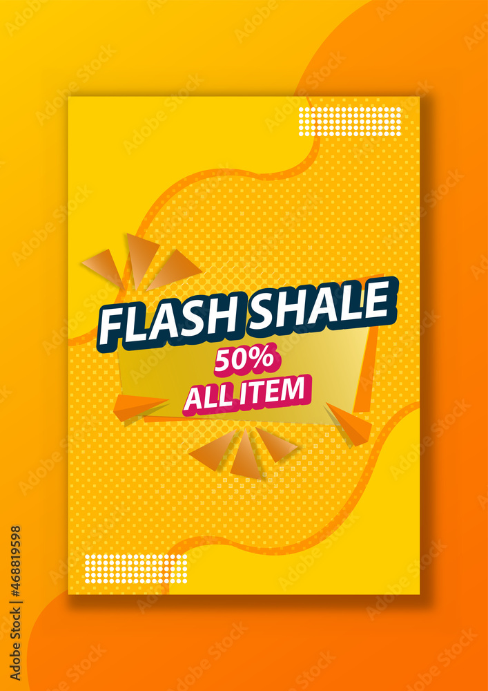 Fototapeta premium Flash Sale Poster With Modern Style