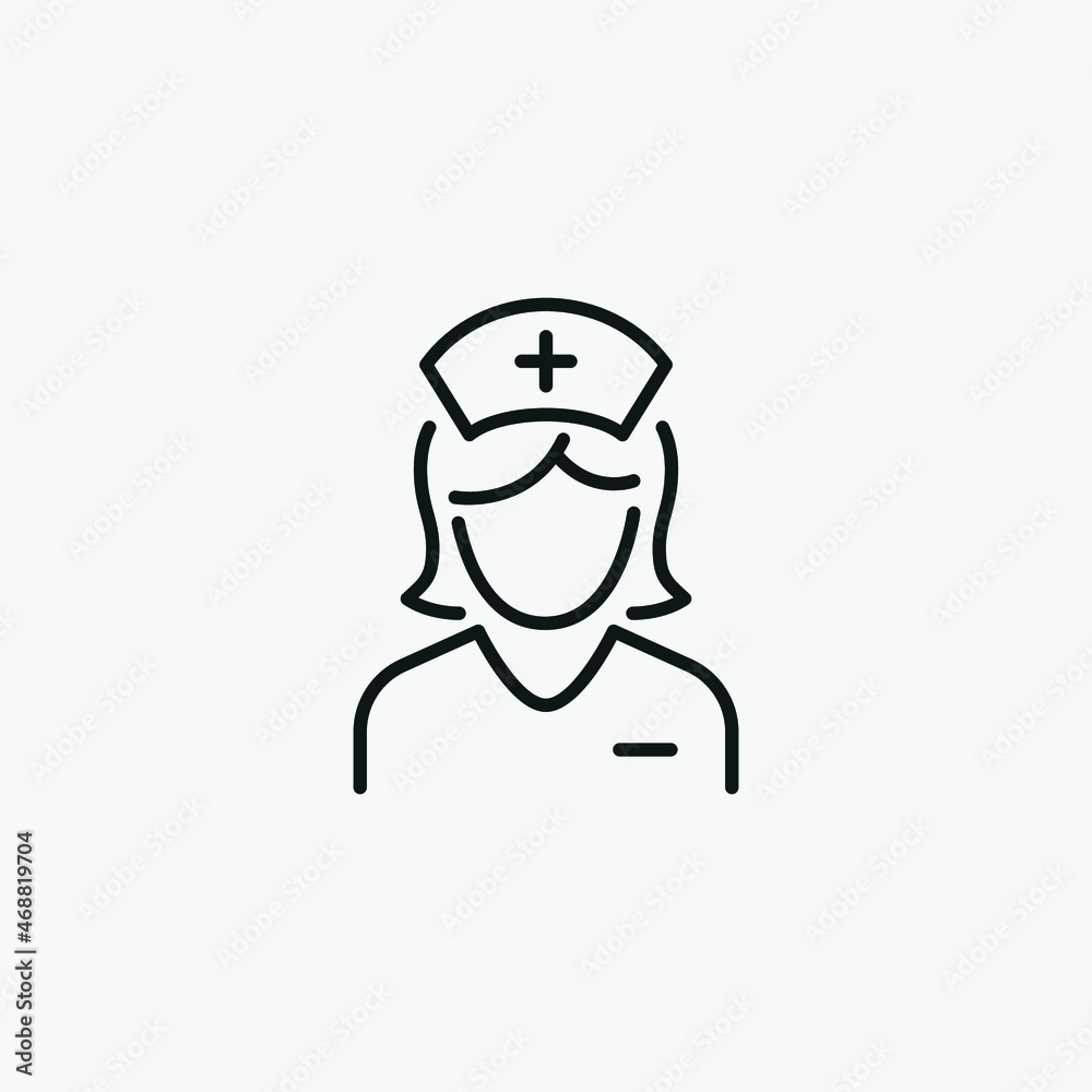 Nurse Medicine vector sign icon