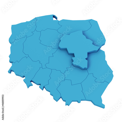 Mapa Polski mazowieckie photo