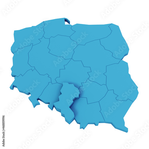 Mapa Polski śląskie