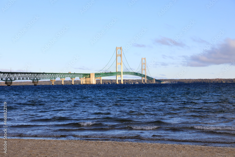 The Mackinac Bridge in Northern Michigan. The Mackinac Bridge in Northern Michigan.
