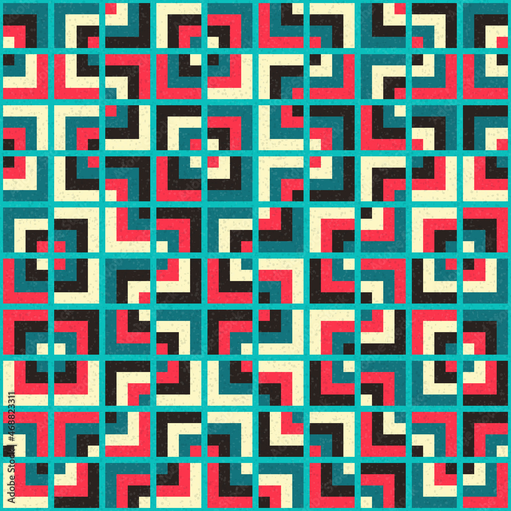 Abstract Geometric Pattern generative computational art illustration