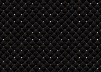 Keuken achterwand Zwart goud patronen seamless texture black leather adorned with gold decorative carn  © plus69