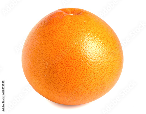 Grapefruit isolated on white background. Whole orange citrus.