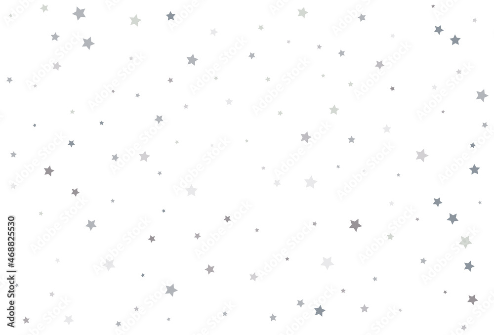 Christmas wrapper with silver stars. Silver star Celebration Confetti. Christmas wrapper with silver stars. Silver star Celebration Confetti.