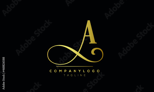 Abstract Letter Vector Logo Design Template A infinity