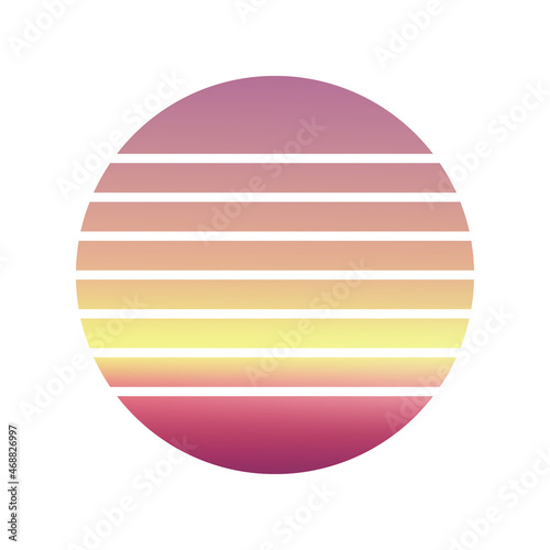 Design of Sunset striped background.