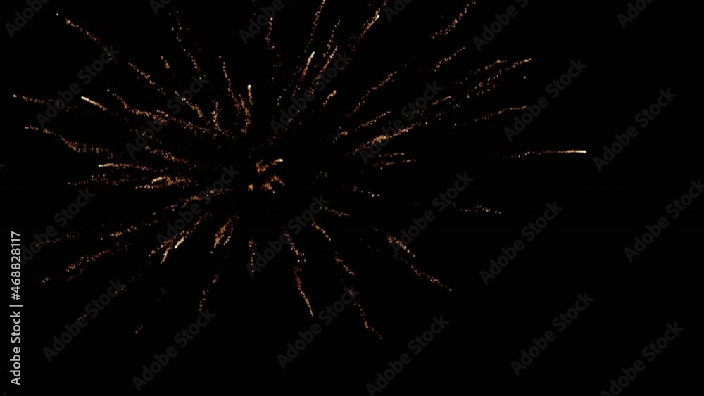 Animation of new year's eve fireworks exploding