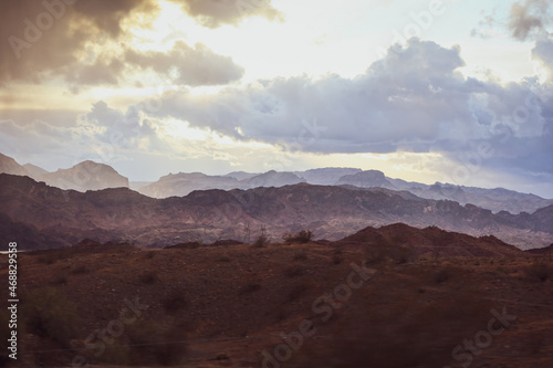 mountains in the morning