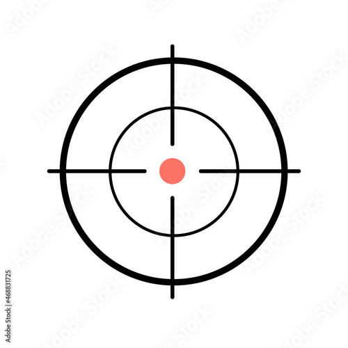 target mark icon vector illustration isolated on white