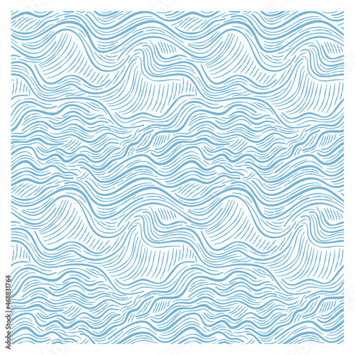 Seamless pattern of ink waves. 
