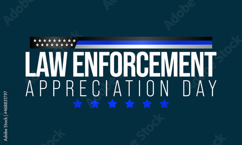 Law enforcement appreciation day (LEAD) is observed every year on January 9, to thank and show support to our local law enforcement officers who protect and serve. vector illustration