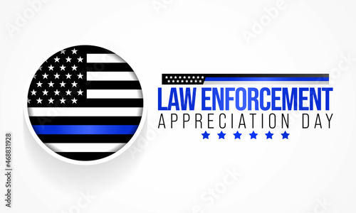 Law enforcement appreciation day (LEAD) is observed every year on January 9, to thank and show support to our local law enforcement officers who protect and serve. vector illustration